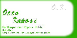 otto kaposi business card